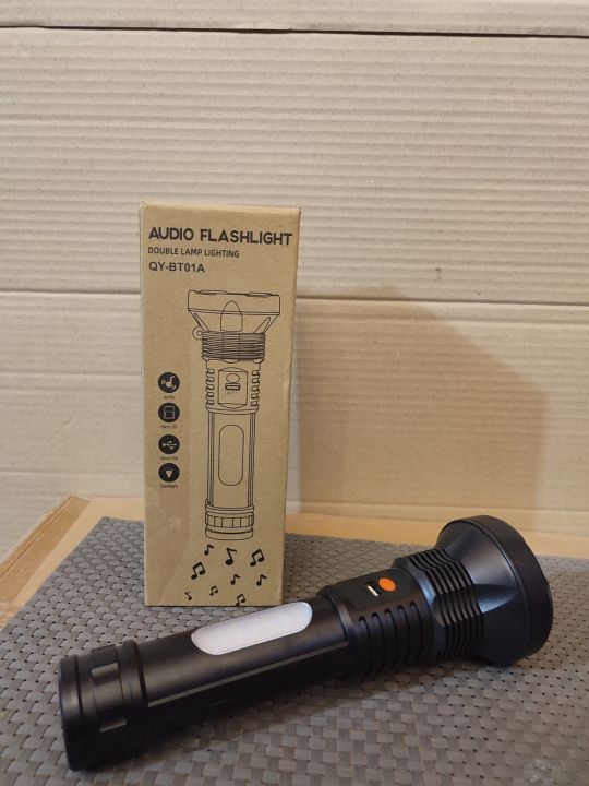 Flashlight Strong Light High-Power Rechargeable Bluetooth Audio, Lamp ...