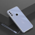 For Huawei P30 Lite Cover with Wrist Strap Fashion Shiny Plating Square Bumper Girls Phone Case Soft TPU Silicone Shockproof Protective Back Cover. 