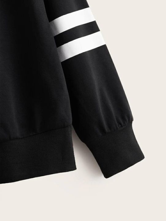 New%20Black%20Side%20Flower%20Sleeves%20Stripe%20Printed%20Hoodie%20Zipper%20For%20Girls%20and%20Women%20-%20Image%205