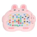 Magnetic Dot Drawing Board Bunny Shape Drawing Toy With Pen And Cards Kids Early Educational Toy Gift For Children. 