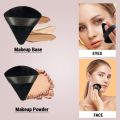 2 pc Makeup Puff Powder Puff Reusable Triangle Sponges with Strap for Loose Powder Cosmetic Foundation Wet Dry Makeup. 