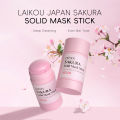 LAIKOU Japan Sakura Solid Mask Stick Cleansing Pores Oil-control Tighten Skin Even Skin Tone 40g. 
