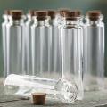 Pack of 10 - Mini Glass Bottles with Cork Stoppers for Arts & Crafts. 