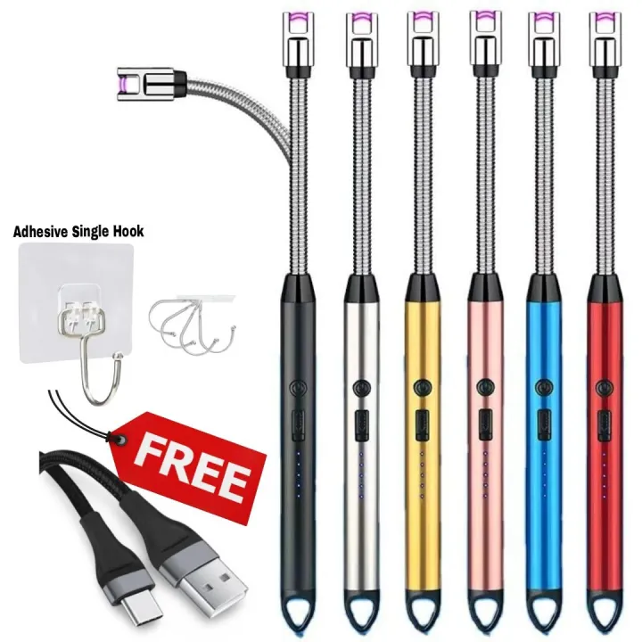 Rechargeable%20Electric%20USB%20Lighter%20Stove%20Lighter%20Long%20Neck%20Led%20ARC%20BBQ%20Lighter%20with%20Rechargeable%20USB%20Cable%20with%20Flexible%20Goose%20Neck,%20Safety%20Switch%20LED%20Battery%20Indicator%20for%20Candle,%20Gas%20Stove,%20Grill,%20Camping,%20Multicolor%20-%20Image%202
