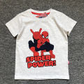 2025 New Marvel Heroes Boy Cotton Short Sleeve T-shirt Base Print Spider-Man Iron Man Hulk Superman Kids Clothes. 