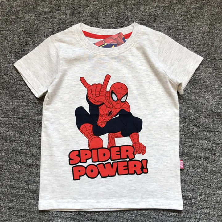 2025%20New%20Marvel%20Heroes%20Boy%20Cotton%20Short%20Sleeve%20T-shirt%20Base%20Print%20Spider-Man%20Iron%20Man%20Hulk%20Superman%20Kids%20Clothes%20-%20Image%206