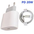 20W PD USB C Quick charge 3.0 4.0 USB Charger for iPhone 13 12 11 pro mini ipad Xiaomi poco x3 X4 M4 Pro 5G Fast Charging Cable. 