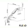 Flexo Single LED Adjustable Monitor Arm Stand | Desk Mount Compatible with 13" to 27" LED Displays, Supports 360° Rotation. 
