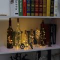 Battery Operated Cork String Light 2 Meters 20 LED Copper Wire Warm White Fairy Lights Cork Light Fits All Bottle Shape. 