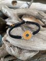 Sunflower Bracelets Adjustable Boho Daisy Charm Bracelets Handmade Braided Rope Friendship Matching Bracelets Couples Promise Bracelets. 