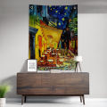 Terrace Cafe Wall Tapestry For Home and Office Decoration by Van Gogh (Digital Printed). 