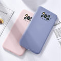 Biruiqu For Xiaomi Pocophone X3 NFC Xiaomi Poco X3 Pro Case Liquid Silicone Soft Gel Rubber Shockproof Cover. 