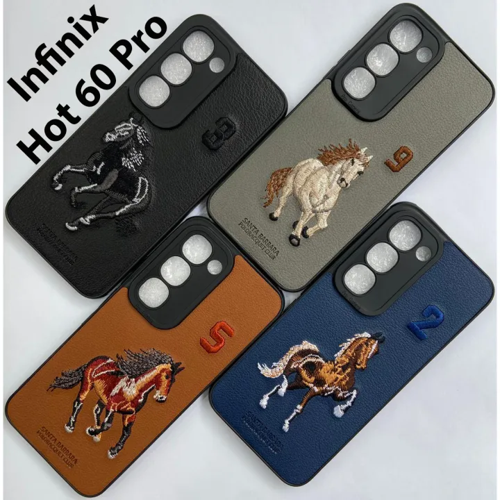Infinix Hot 60 Pro – Polo Embroidered Faux Leather Rexine Back Cover ...