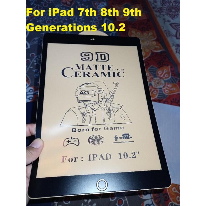 Matte Screen Protector for iPad 10.2 7th 8th 9th Gen Anti-Glare Ceramic Film Compatible