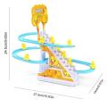 BAREPEPE Baby Happy Duck Track Set Toys for Kids Climbing Stairs Dancing Duck Slide Toy with Light and Music - 3 Piece Small Duck. 