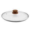 ZOYAN COOKWARE 34cm Premium Quality Glass Lid 34 CM / Cover for pan & pots with stylish Wooden Knob. 