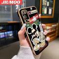 JIUMOO For Realme X7 Pro Case Cartoon Cute Mickey Mouse Luxury Plating Side Phone Cases Pattern Silicone Casing Full Cover Camera Protection Shockproof Softcase. 