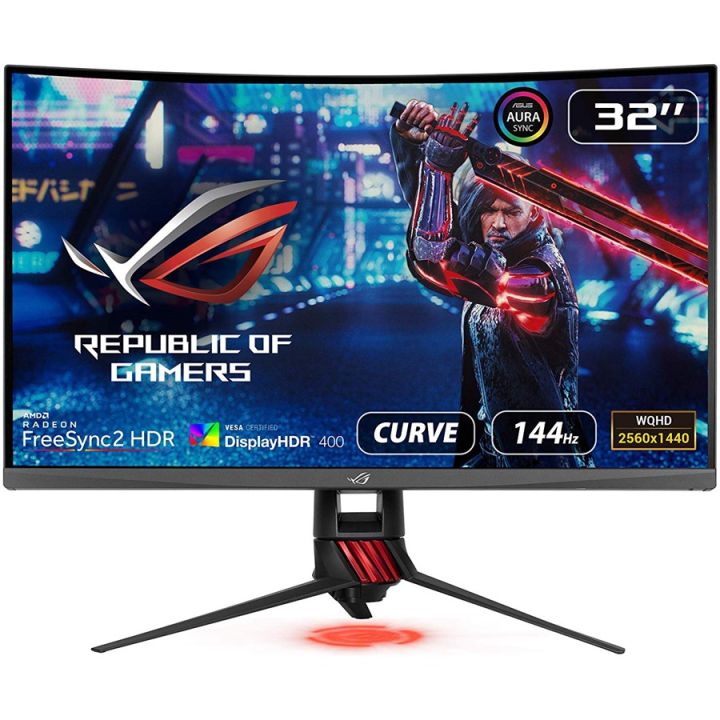 Asus ROG Strix XG32VQR Curved HDR Gaming Monitor 31.5" WQHD 144Hz - FreeSync Premium Pro, DisplayHDR 400, Shadow Boost