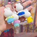 Miffy key chain Cute Cartoon keychain Soft glue key pendant Rabbit pendant doll motorcycle, car key chain. 