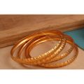 Golden Alloy 4 Piece Bangles with  necklace. 