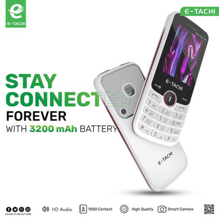 Etachi Mega Music Pro, Dual Sim, PTA Approved, 2.4 Inch Display, 3200mAH Big Battery, Big Speaker, Torch Light, Auto Call Recording, Rejected Unknown Callers, 1 Year Brand Warranty