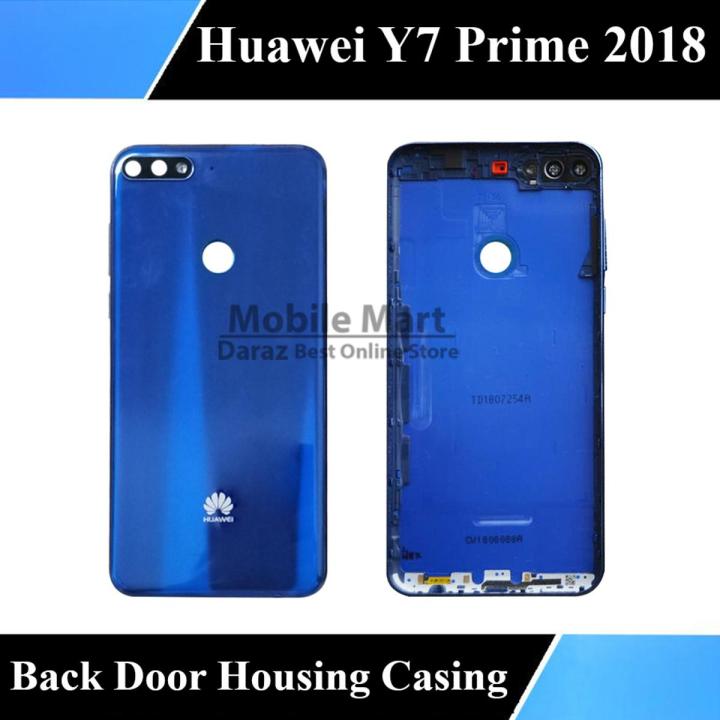 Huawei Y7 Prime 2018 Blue Back Casing Premium High Quality Body Casing Housing for Y7 Prime 2018 (Only Back Door)