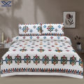 Khan Tex Cotton Embroidery Double Bedsheet Set With Two Pillow Covers – Premium Quality Elegant Embroidery Pattern Softest Cool Pure Cotton Bed Sheets. 