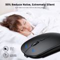 Rechargeable Bluetooth Mouse & Wireless Mouse 2.4G Silent Mode Rechargeable 2in1 Dual Mood BT Wireless Mouse Portable Mouse for Laptop Led Office Games Pc. 