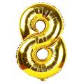 Foil Numbers Balloons customized Foil Digit Birthday Balloon Numbers large (18 inch) Happy Birthday Party Wedding Anniversary Decorations color Black / Golden / Silver Air inflated Figure Balloon - 0,1,2,3,4,5,6,7,8,9.. 