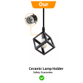 1 Pack Square Matte Black Pendant Light Fixtures Over Kitchen Island, Hanging Ceiling Lights, E26/E27 Medium Base, Bulbs not Included.. 