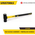 Heavy Duty 8LB Sledge Hammer With Heat Treated Polished Black Head and 300mm Fiber Glass Handle - UYUSTOOLS COF008. 