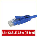 SpeedX LAN Cable 4.5 meters (15 feet) Cat 6 Ethernet Cable FIXED CONNECTOR Internet Wire. 