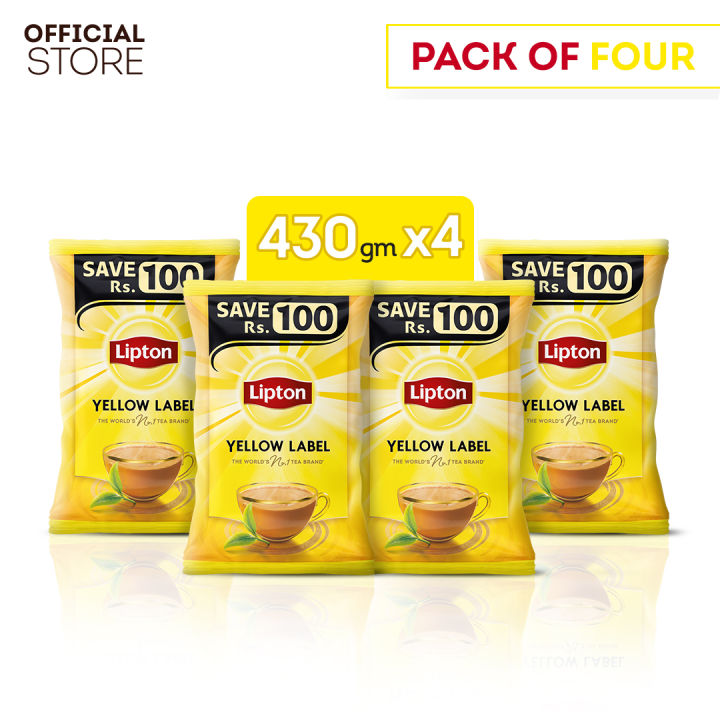 Lipton Yellow Label - Pack of 4 - 430g