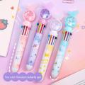 10 Colors Cute Chunky Mermaid Ballpoint Pen Butterfly Rollerball Pen School Office Supply Gift Colorful Refill Stationery Set. 