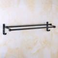 Entirety Towel Rod With Hook Aluminium Black Color Matte Finish. 