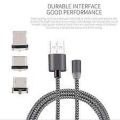 Magnetic Charging Cable Micro USB, Type C, Lighting iPhone Nylon Braided 1M-fast Magnetic charging Cable 3A Fast Charging Micro USB Type C Cable Magnetic Charger Cable-Original Magnetic Fast Charging Cable 3in 1 - Micro USB Android - Type C - Braided LED. 