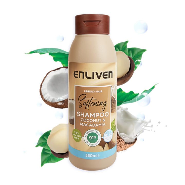 ENLIVEN SOFTENING COCONUT MACADAMIA SHAMPOO 350ML