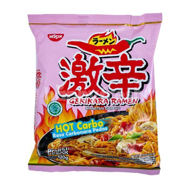 NISSIN MIE Instant Gekikara Ramen Noodle, Halal Certified, Spicy Hot Carbo Flavor, 120gm