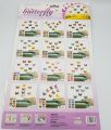 BUTTERFLY DECORATIVE STICKERS ( PACK OF 8 BUTTERFLY STICKERS ). 