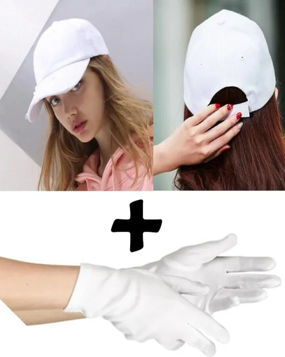 Cap%20For%20Girls%20Plain%20Sun%20Block%20&%20Baseball%20Beautiful%20White%20Color%20-%20Image%204
