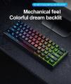 RGB Wired 61-key Gaming Semi Mechanical Keyboard for Game/Office Black (Black). 