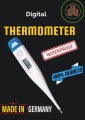 Digital thermometer, Accurate Temperature Measurement, Medical Fever Thermometer, Fast-Reading Waterproof thermometer, Flexible Tip Thermometer, quick reading thermometer, temperature sensor device, fever sensor meter, sterile and portable thermometer. 