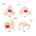 Wooden Family Puzzle Handcrafted Wooden Animal Puzzle Perfect Gift for Christmas Birthdays Special Occasions Fox Rabbit Cat Horse Design Unique Ornament for Home Decor Mother Day Wooden Ornament. 