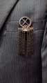 Military Style Chain Brooch Tassel Chain Sherwani Brooch Pin for Men. 