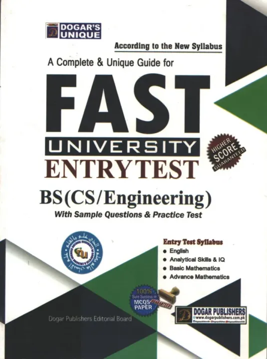 Dogar FAST BS (CS/Engineering) Entry Test Guide 2025 Edition / Fast ...