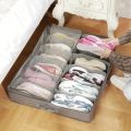 12 Pocket Shoes Storage Bag/Shoes Under Bed Shoe Organizer Bag Hard Solid Fabric with Clear Plastic Zip Cover. 