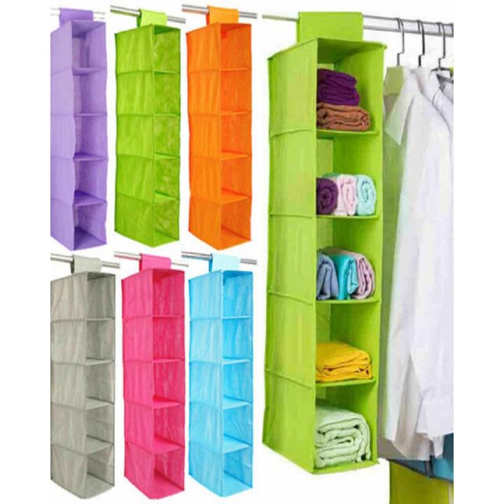 Section Rack For Clothes 6 Shelf Hanging Wardrobe Section Storage Closet Organiser Shoe Clothes ...