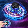 Flying Spinner Mini UFO Drone for Kids, Flying Fidget Spinner UFO Toy Drone, Flying Orb Ball Hand Operated with 360 ° Rotating and LED Lights for Adult and Kids. 