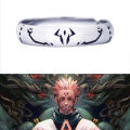 Kaisen Ryomen Sukuna Itadori Yuji Ring Cosplay Metal Opening Adjustable Unisex. 