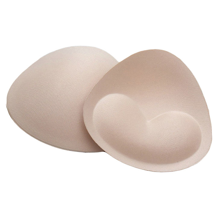 1 Pair Woman Swimsuit Pads Sponge Foam Push up Enhancer Chest Cup Breast Swimwear Inserts Triangle Bra Pad